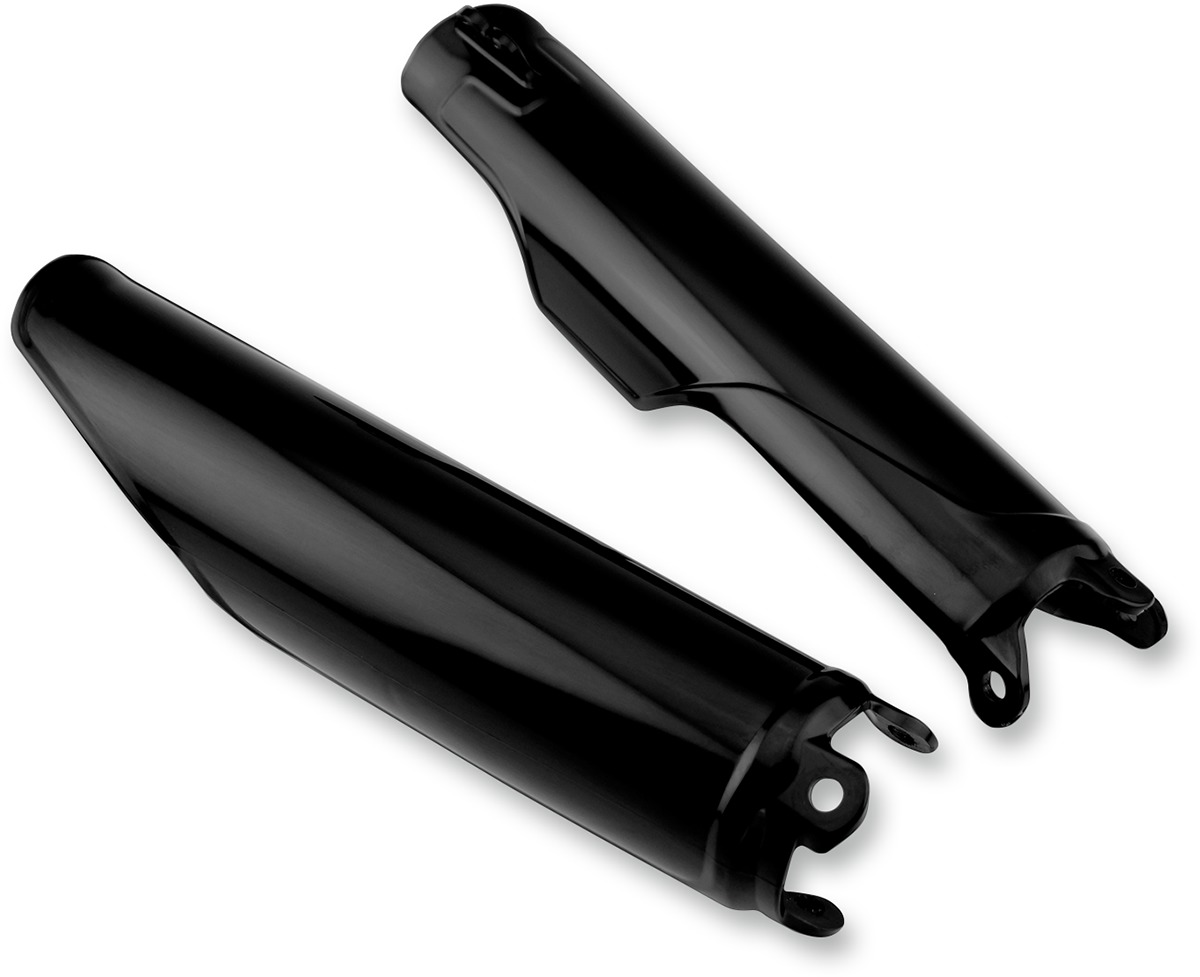 Black Fork Guards - For 02+ CR 2T, 06-18 CRF250R, 06-21 CRF450R - Click Image to Close