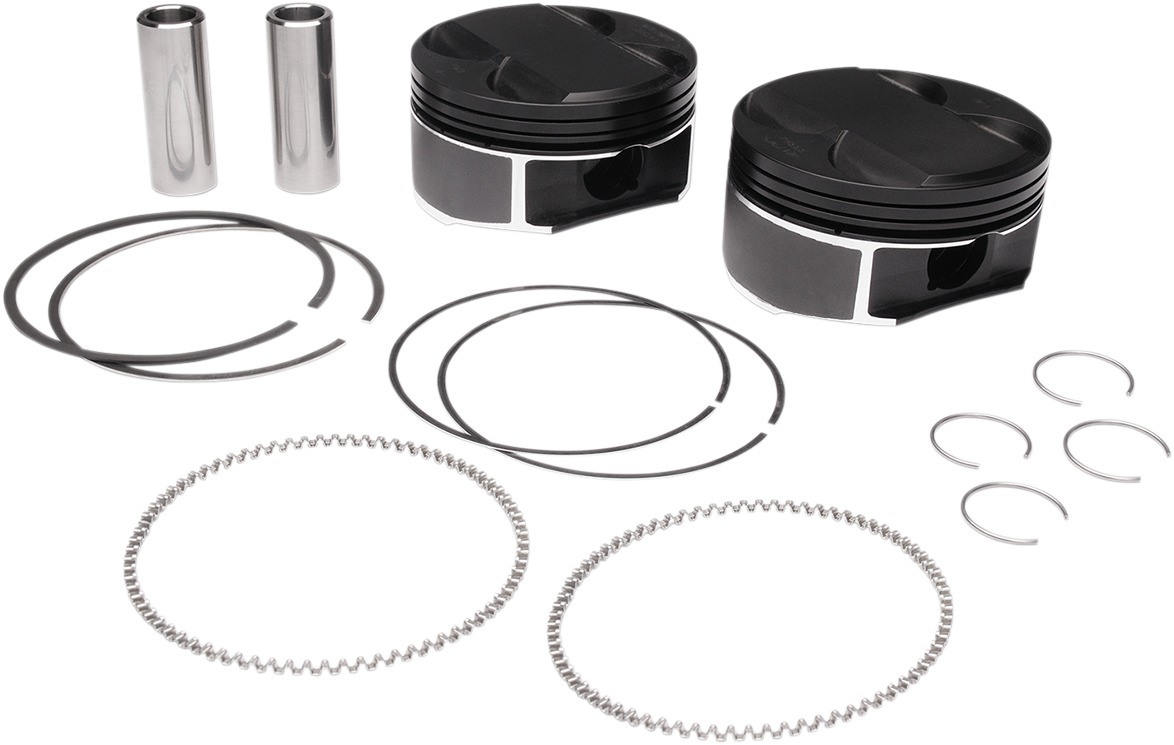 High Performance Forged Pro Lite Piston Kit - Black Edition M-8 107" Piston - Click Image to Close