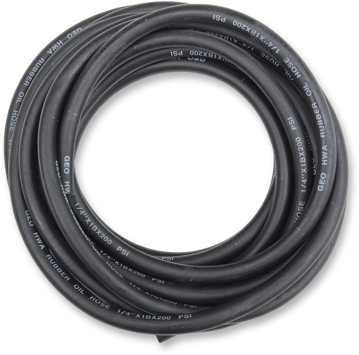 3/8" (10mm) Reinforced Fuel Line / Oil Line - 25 ft. roll - Black - Click Image to Close