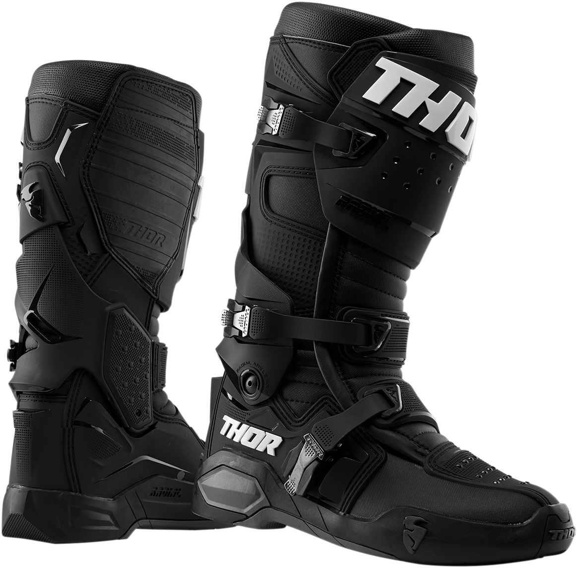 Radial Dirt Bike Boots - Black Men's Size 12 - Click Image to Close