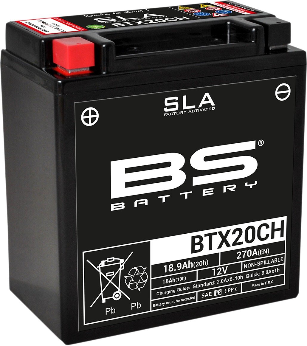 SLA Factory Activated AGM Maintenance Free Battery - Relaces YTX20CH - Click Image to Close