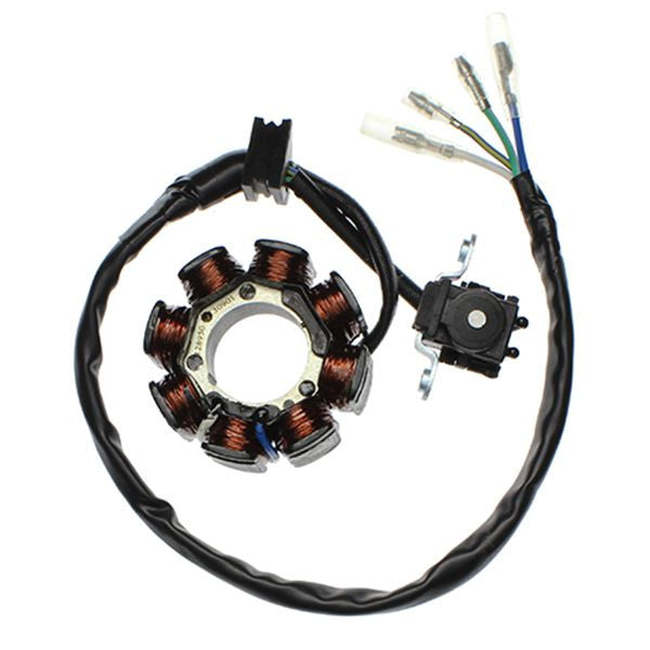 Replacement 8-pole Stator w/ Wiring, Pulser, Grommet & Connectors - Replaces Honda 31120-MEN-003 For 02-04 CRF450R - Click Image to Close