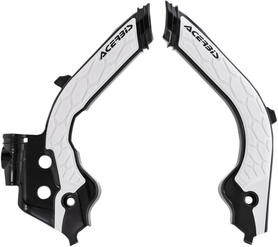 X-Grip Frame Guards Black/White - For 19-23 Gas Gas Husqvarna 125-450 - Click Image to Close