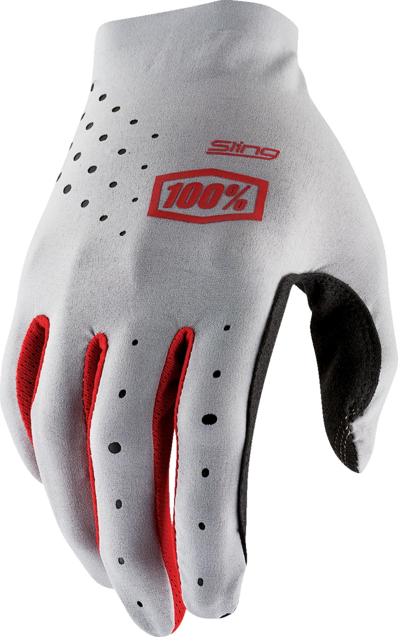 100% Men's Sling MX Gloves, Gray, Size S - Motocross/Off-Road - Click Image to Close