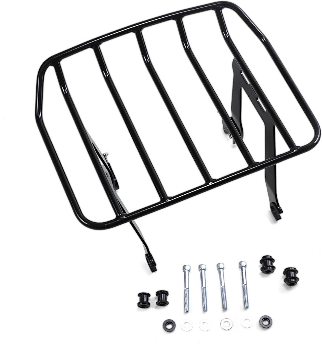 BA Racks for Harley-Davidson - Bar Detachable Solo Rack Blk - Click Image to Close