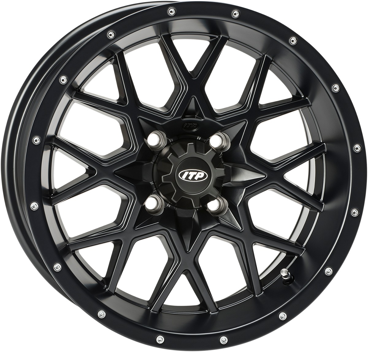 Hurricane Wheel Black 14X7 4/110 2+5 - Click Image to Close