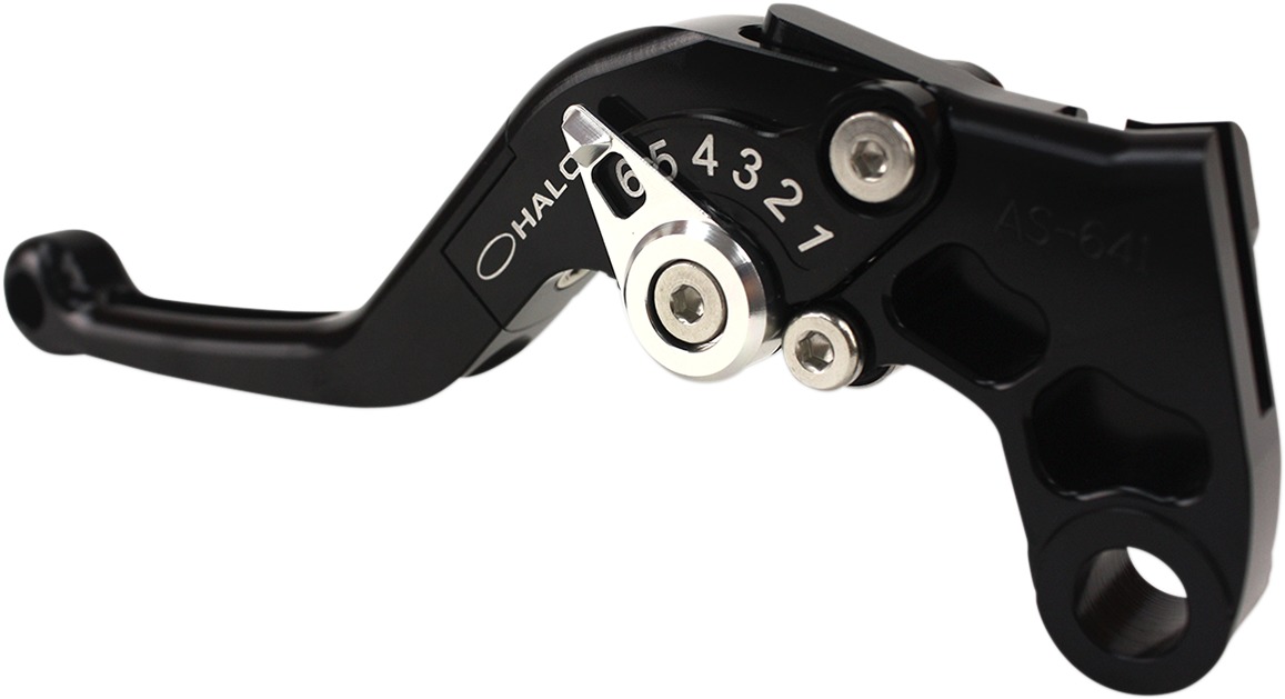 Halo Adjustable Folding Clutch Lever - Black - For 13-19 Kawasaki Z, Ninja - Click Image to Close