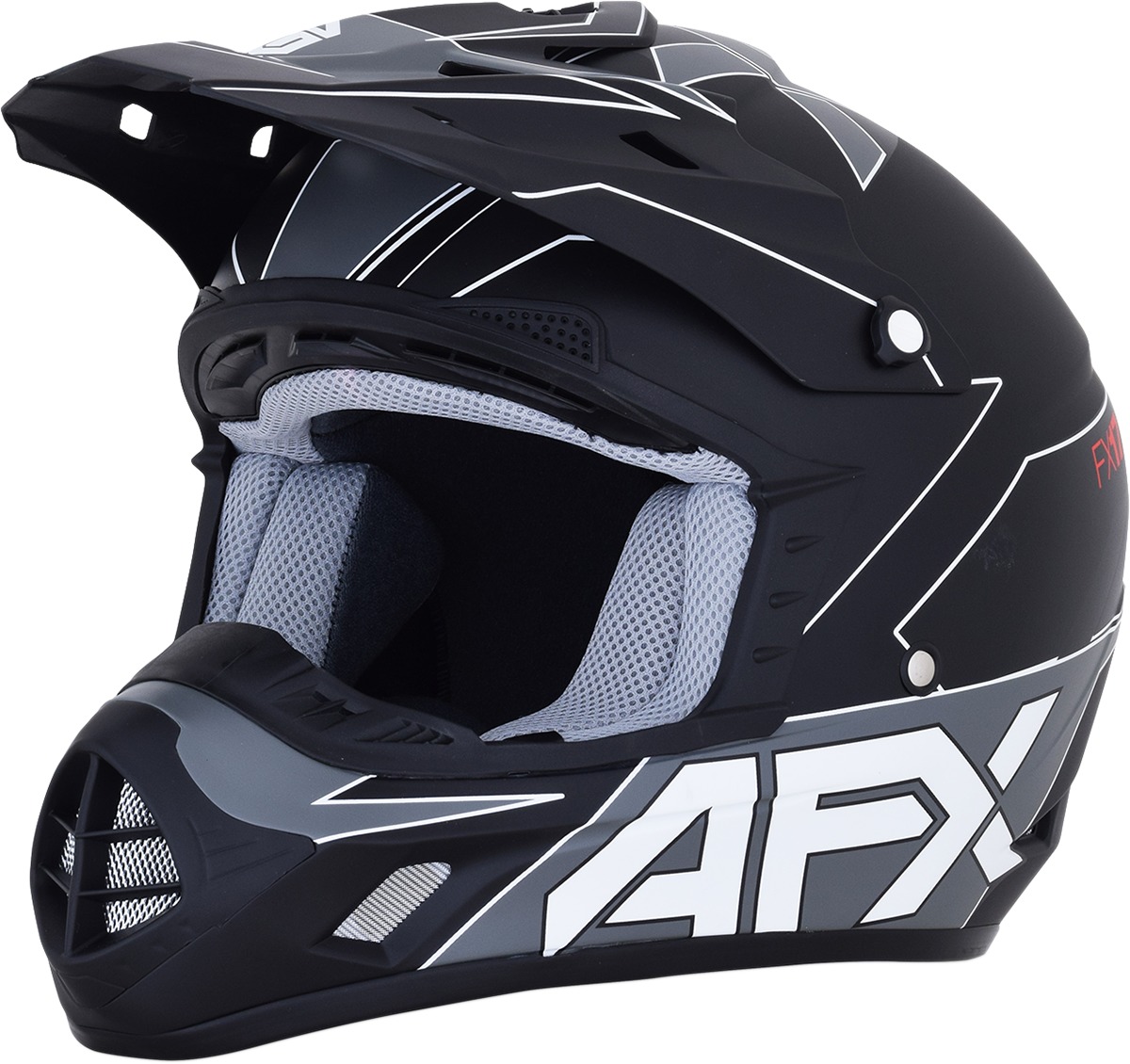 FX-17 Full Face Offroad Helmet Matte Black Large - Click Image to Close