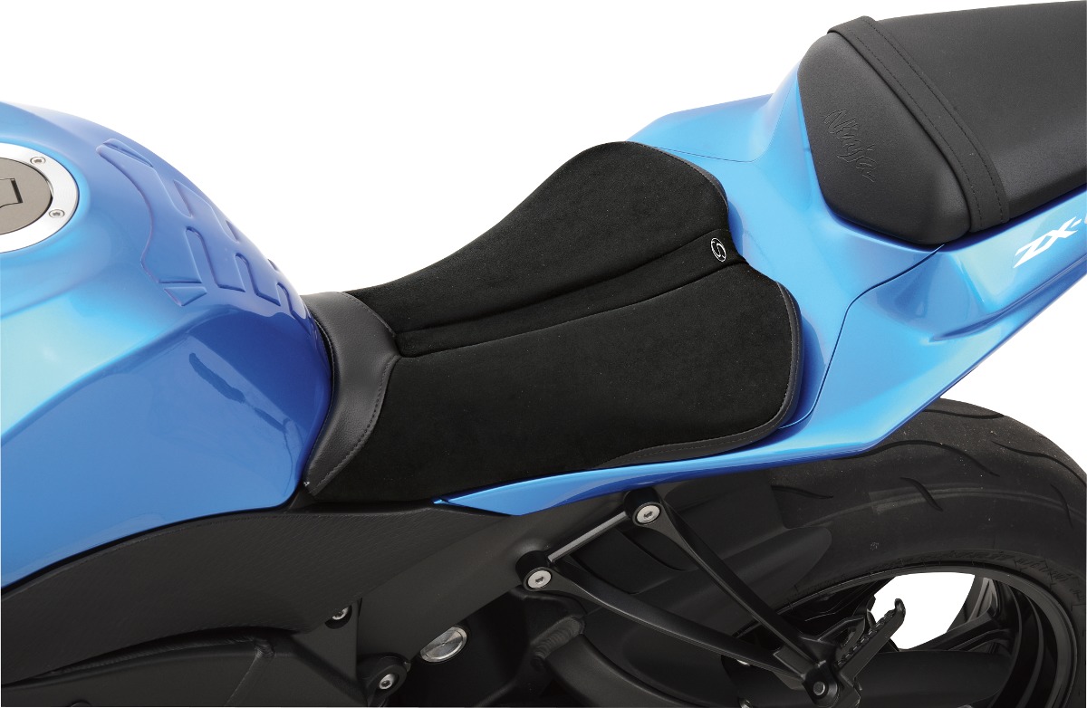 Sport Plain Suede Solo Seat Black Gel - For 09-16 ZX6R 08-10 ZX`0R - Click Image to Close