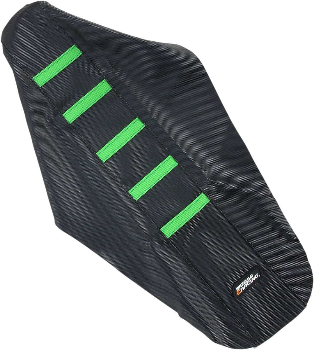 Black/Green Ribbed Seat Cover - For 06-08 Kawasaki KX250F KX450F - Click Image to Close