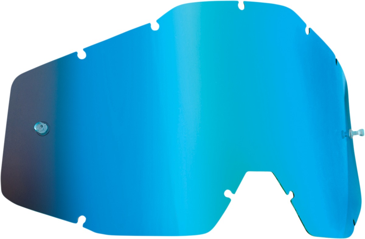 FMF Powercore/Bomb Anti-Fog Blue Mirror Lens - Replacement lens for PowerCore/Bomb goggles - Click Image to Close