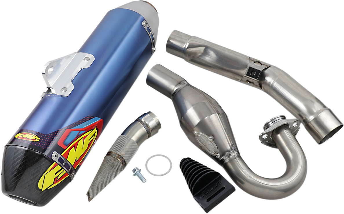 Blue Factory 4.1 Full Exhaust w/Ti Megabomb Header - For 2019 KX250F - Click Image to Close