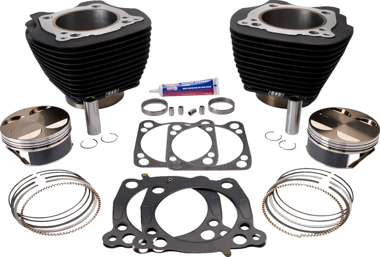 S&S 124" Big Bore Kit Black Fits Milwaukee-Eight - Click Image to Close