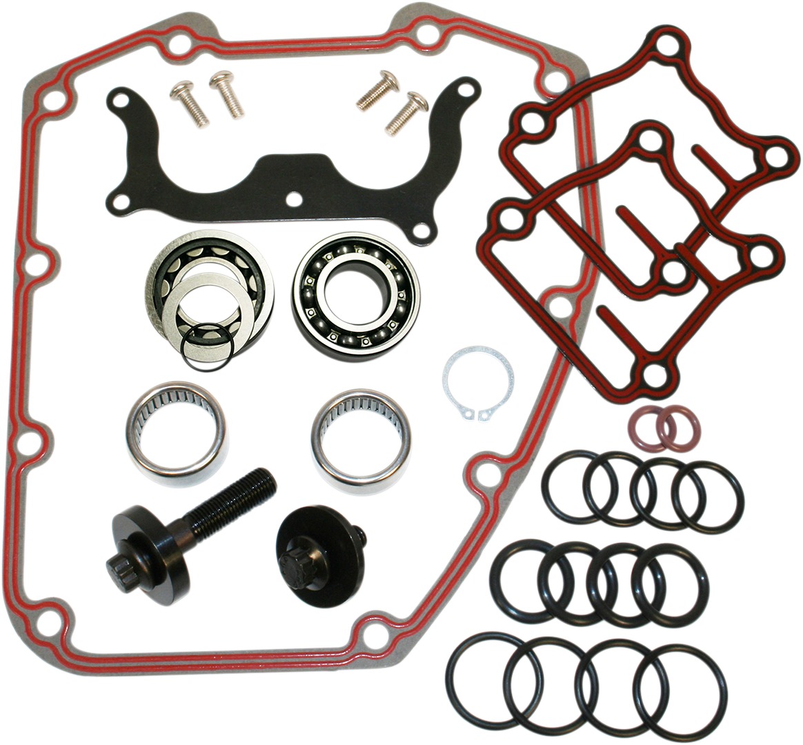 Chain Drive Cam Install Kit w/ Bearings & Gaskets Fits 99-06 Harley Twin Cam - Click Image to Close