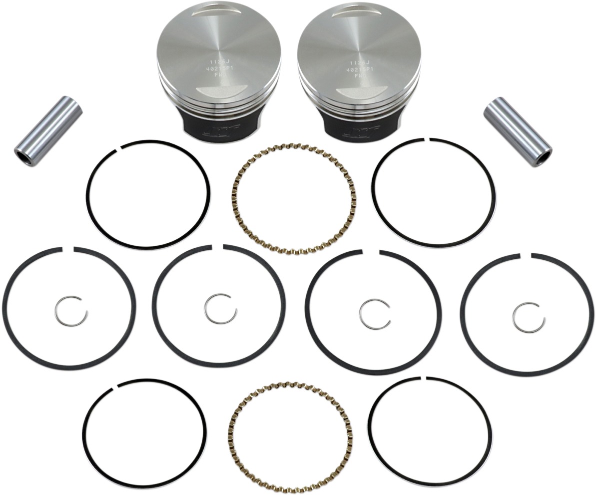 Wiseco Tracker Piston Kit +.010 Flattop 8.5:1 Cr - Click Image to Close