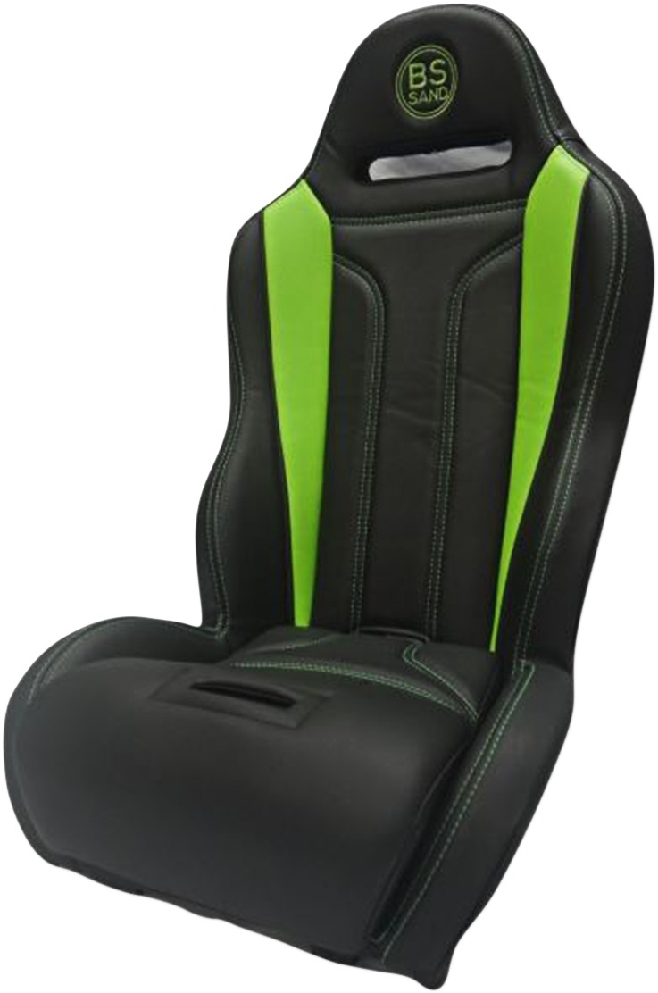 Performance Double T Solo Seat Black/Green - For 2018 Textron Wildcat XX - Click Image to Close