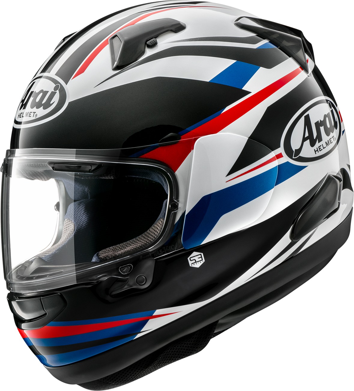 Arai Quantum-X Ray Helmet Large White - Full face helmet with Ray graphic - Click Image to Close