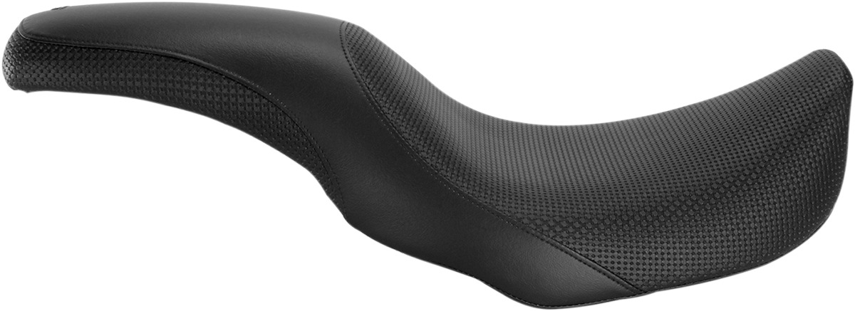 Profiler Plain 2-Up Seat Black Gel Low - For 06-17 Harley Dyna - Click Image to Close