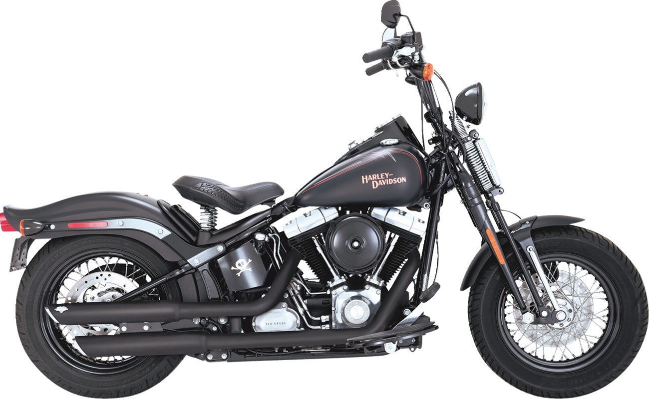 Vance & Hines HD Softail Deluxe/Slim/Crossbones Ts S/OS Slip-On Exhaust - Click Image to Close