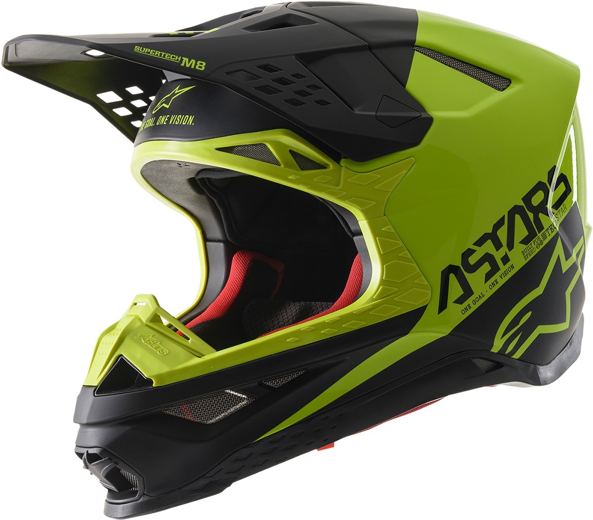 Supertech SM8 Echo MIPS Offroad Helmet Black/Hi-Vis Yellow Small - Click Image to Close