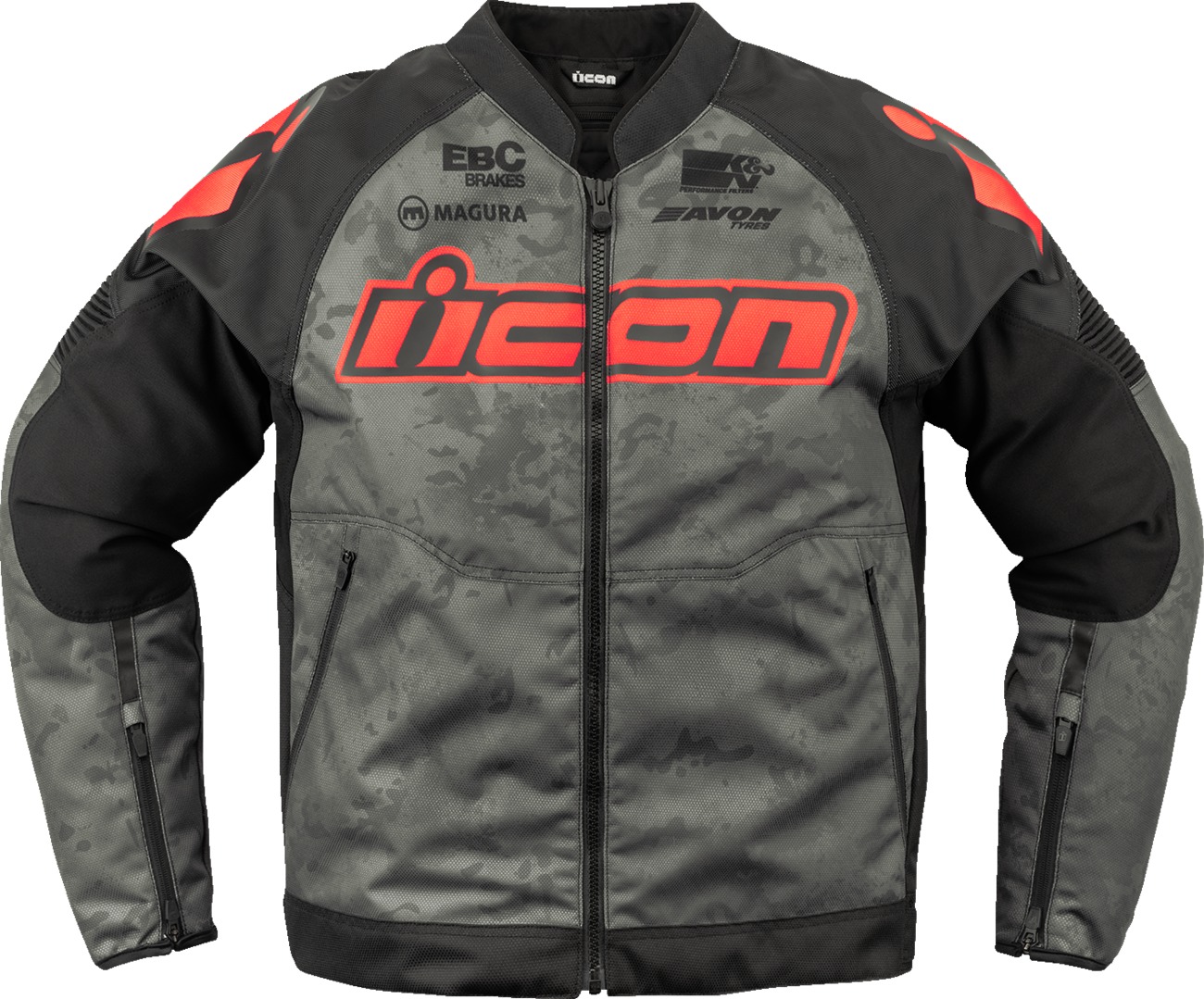 ICON Overlord3 Magnacross Jacket Dark Gray/Black Men's M - Men's sport jacket with removable protection - Click Image to Close