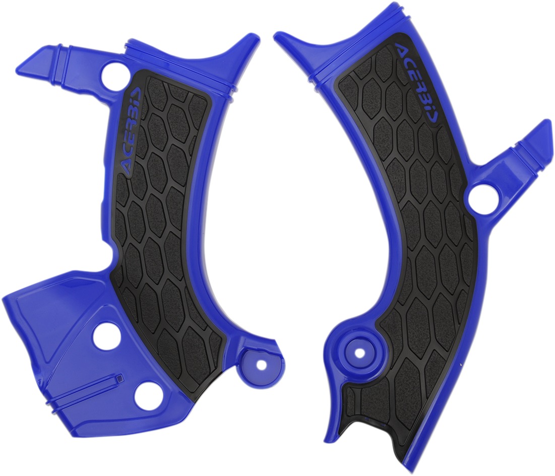 X-Grip Frame Guards Blue/Black - For 18-24 Yamaha WR/YZ 250/450 F/FX - Click Image to Close