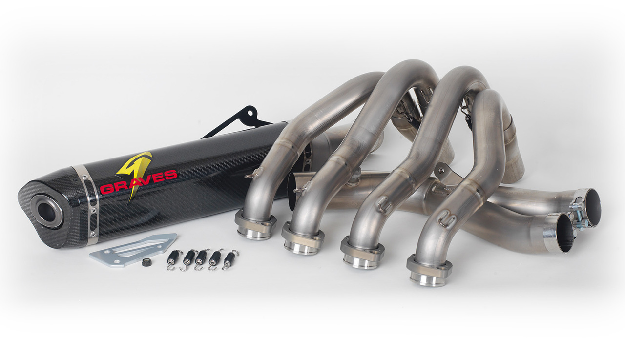 Full Exhaust w/ Carbon Fiber Muffler & Titanium Tubing - For 17-21 Yamaha FZ-10 & MT-10 - Click Image to Close