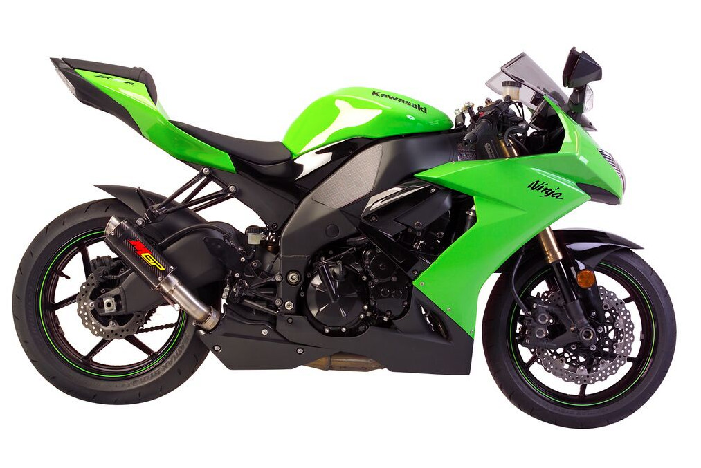 Carbon Fiber MGP Growler Slip On Exhaust - For 08-10 Kawasaki ZX10R - Click Image to Close