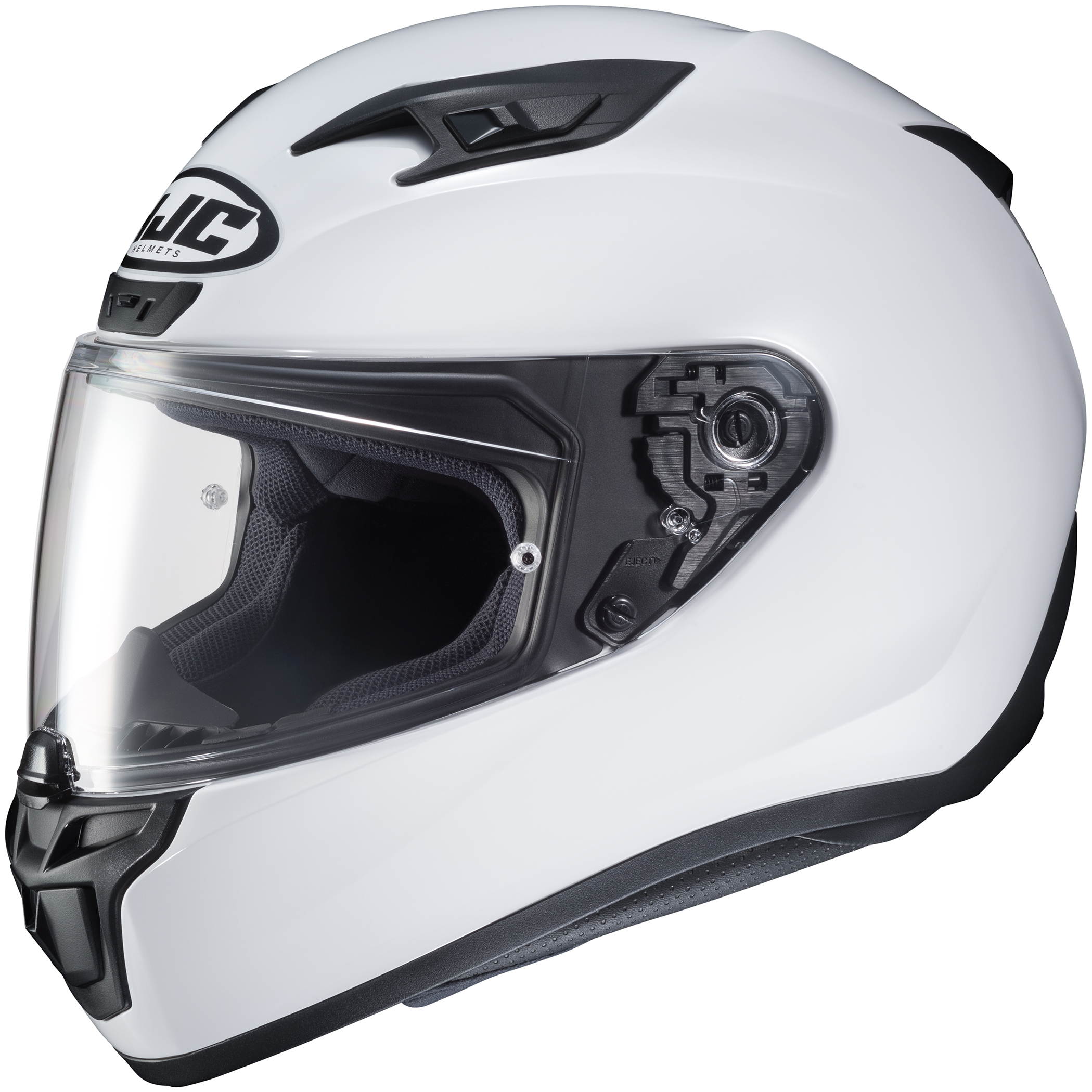 i10+ Solid White Full-Face Street Motorcycle Helmet 3X-Large - Click Image to Close