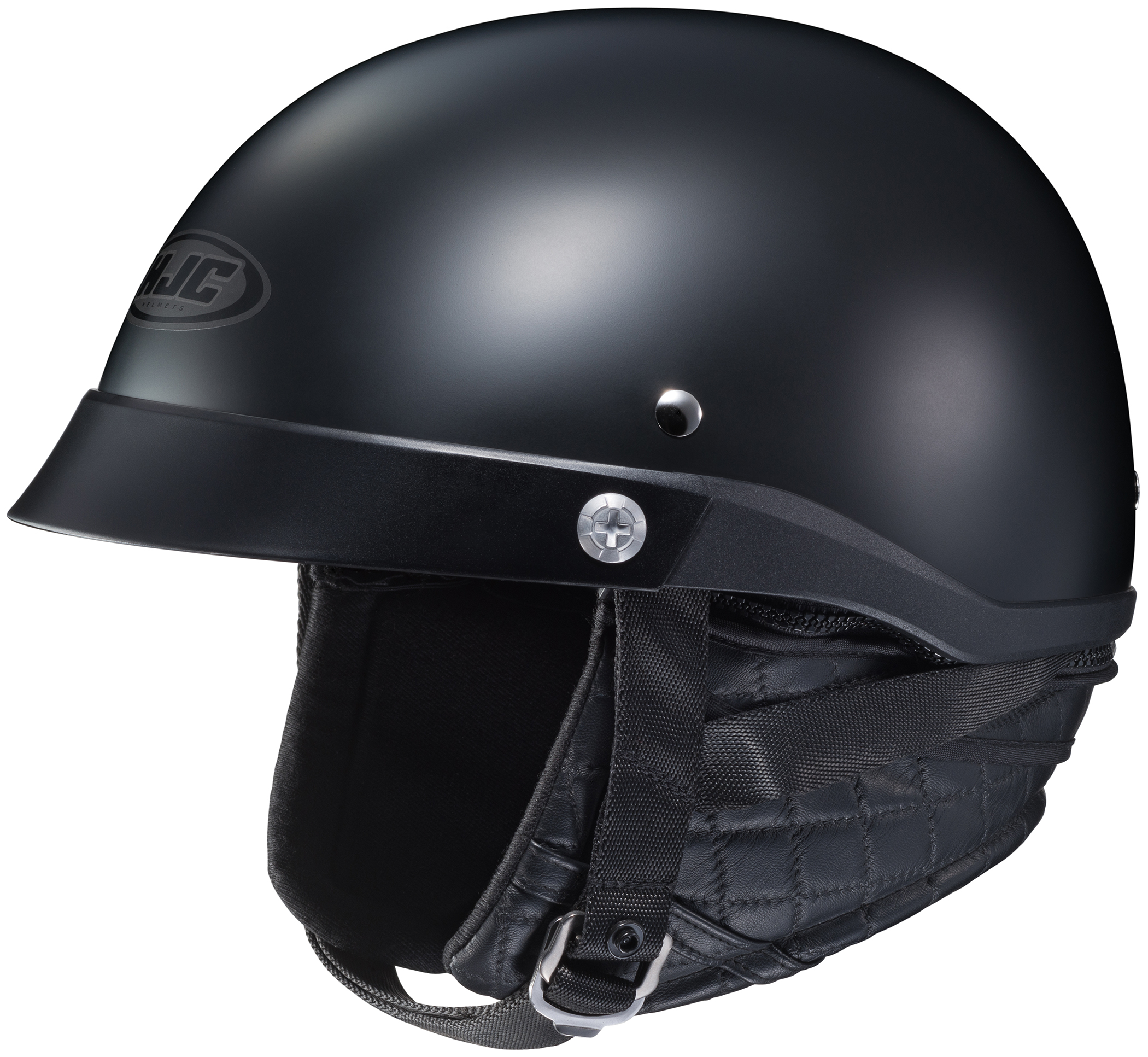 CL-Ironroad Matte Black Open-Face Half Helmet Small - Click Image to Close