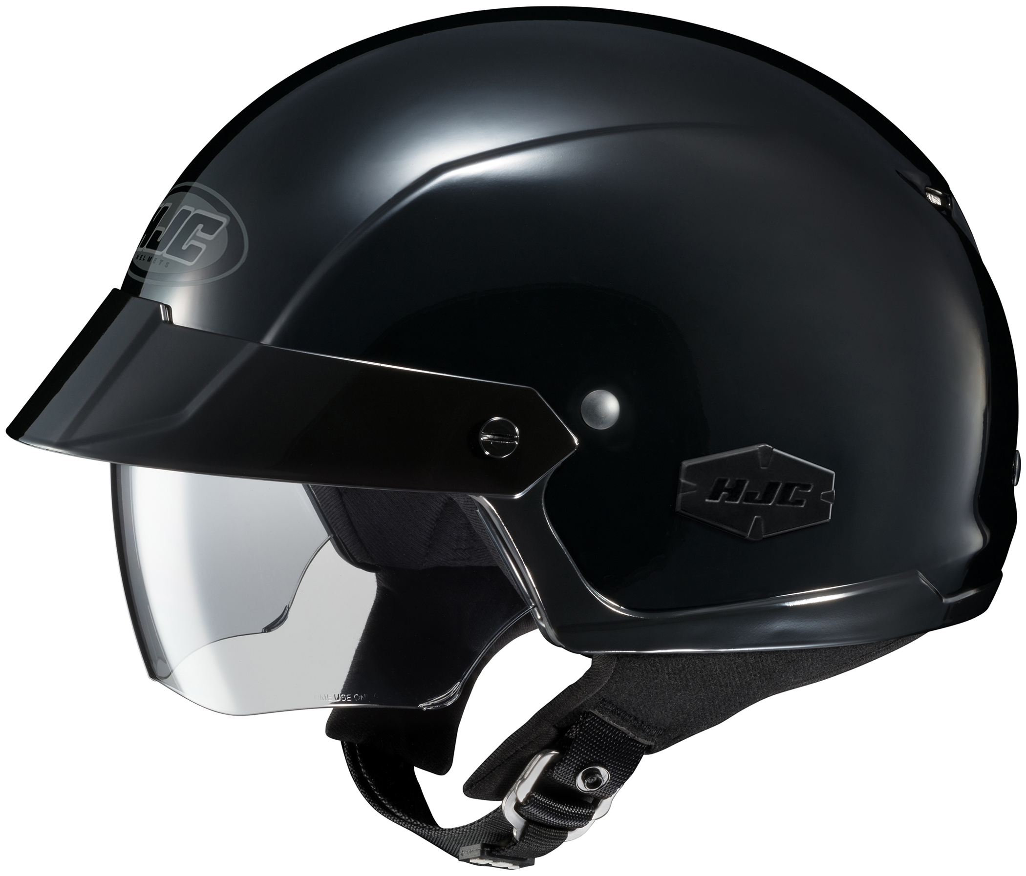 IS-Cruiser Solid Black Open-Face Half Helmet 2X-Large - Click Image to Close