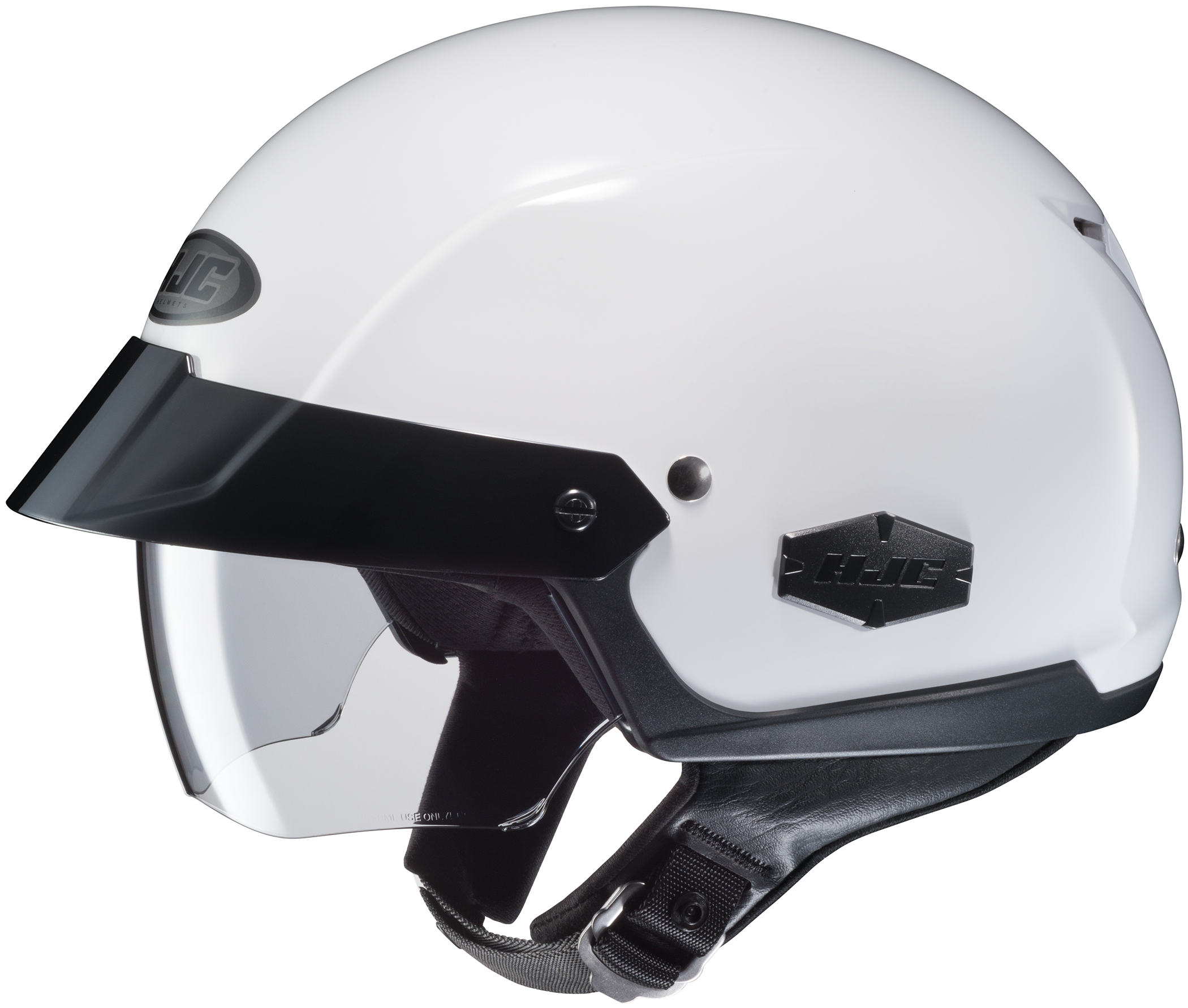 IS-Cruiser Solid White Open-Face Half Helmet 2X-Large - Click Image to Close