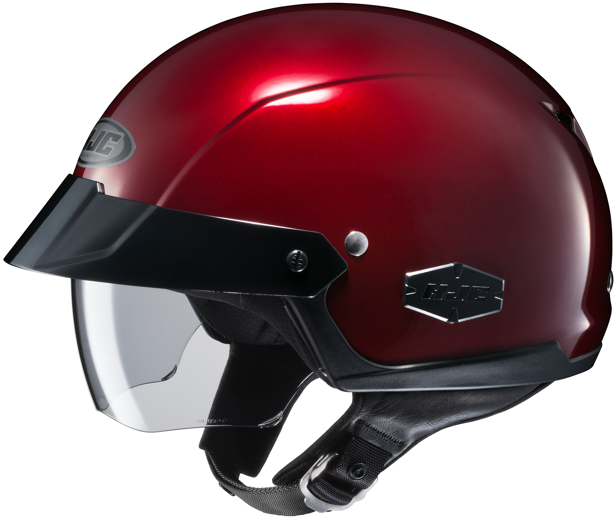 IS-Cruiser Wine Red Open-Face Half Helmet X-Small - Click Image to Close