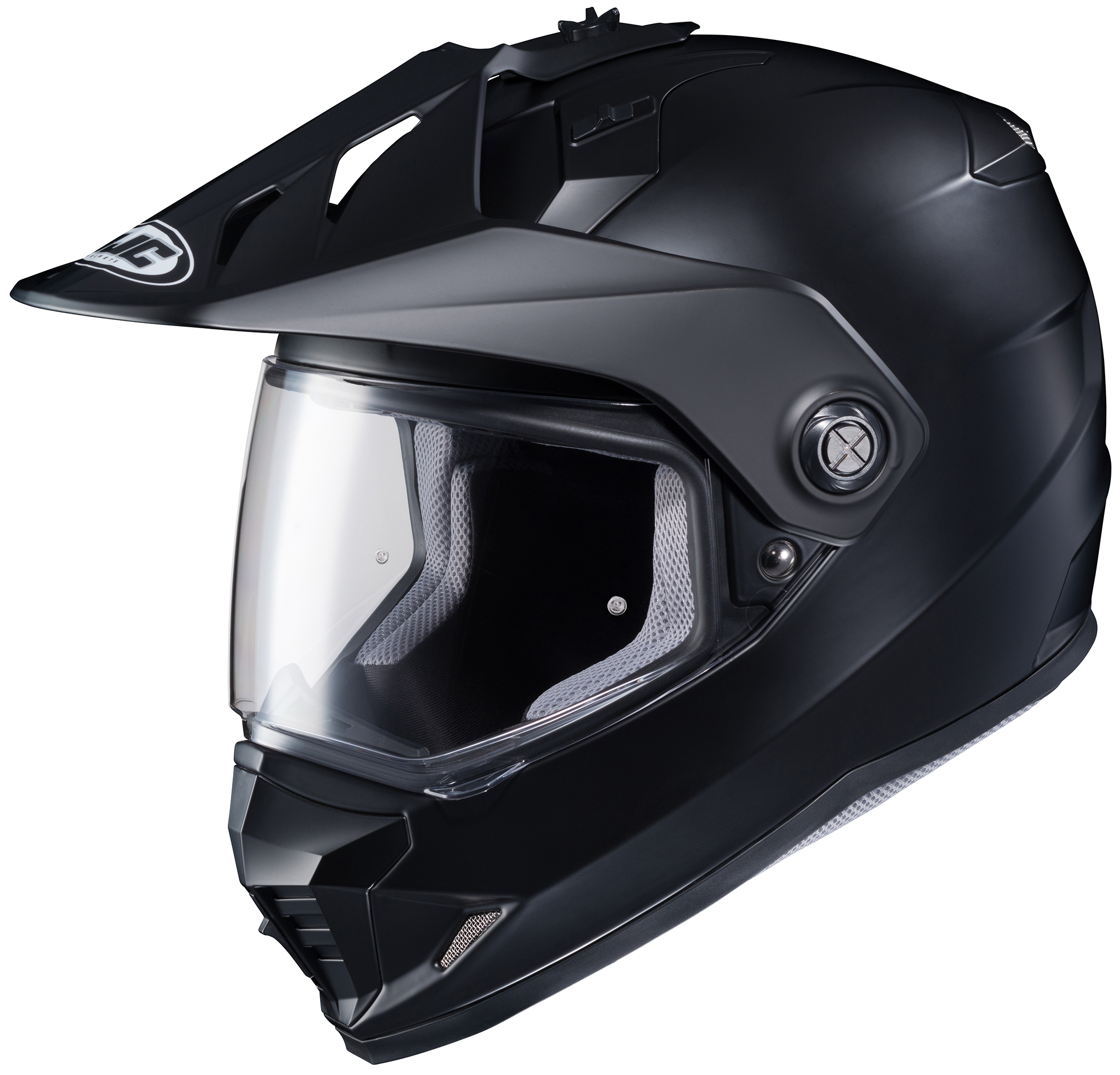 DS-X1 Semi-Flat Metallic Black Dual-Sport Helmet Small - Click Image to Close