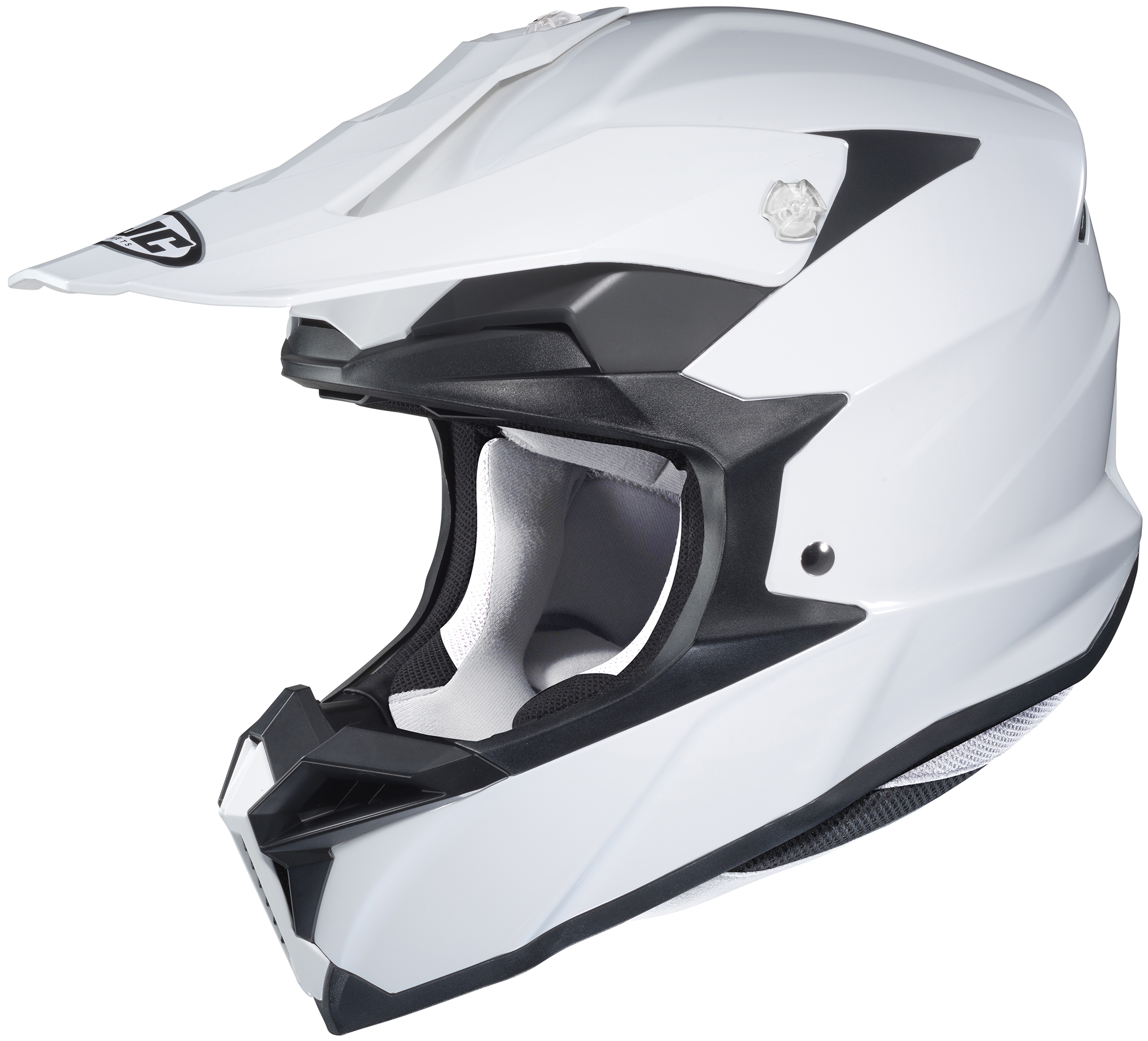 i50 Solid White Off-Road Helmet X-Small - Click Image to Close