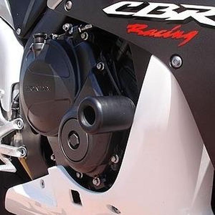 No Cut Frame Sliders - Black - For 07-08 Honda CBR600RR - Click Image to Close