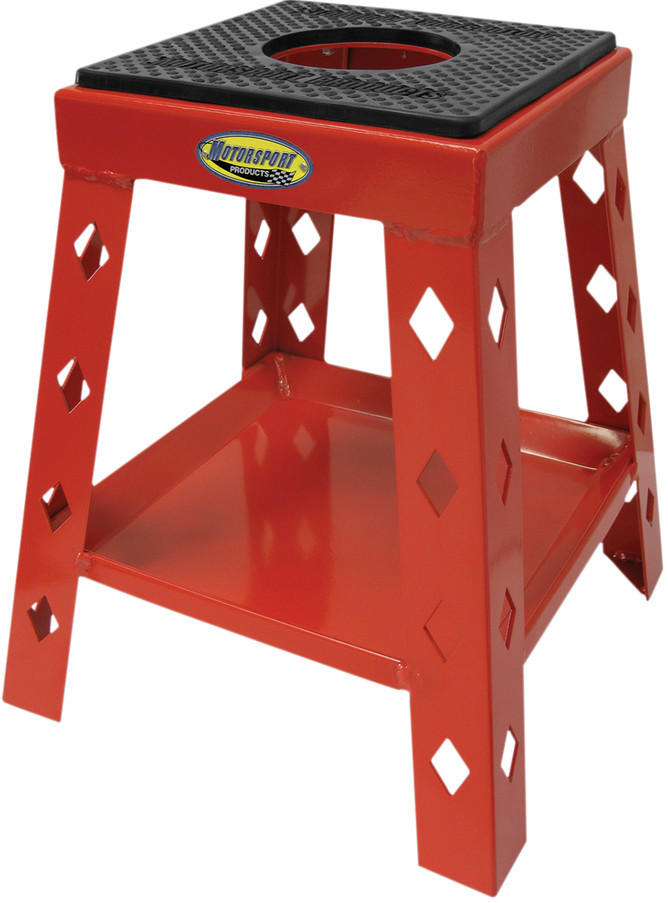 Diamond Motorcycle Stand - Red - Click Image to Close