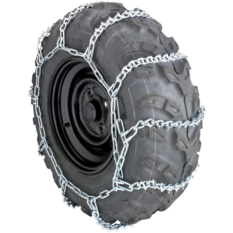 ATV/UTV 9-V Bar Snow Chains - Fits Most 22X11.00-10 Thru 25X8.00-12 - 1 Pair - Click Image to Close