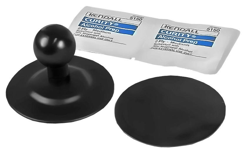 Ram Base - Flex Adhesive Base With 1" Ball IN BAG - Click Image to Close