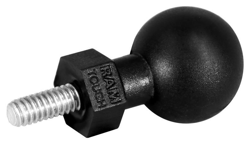 Ram Adapter - 1" Tough-Ball w/ 1/4"-20 Male Threaded Post For Cameras - Click Image to Close