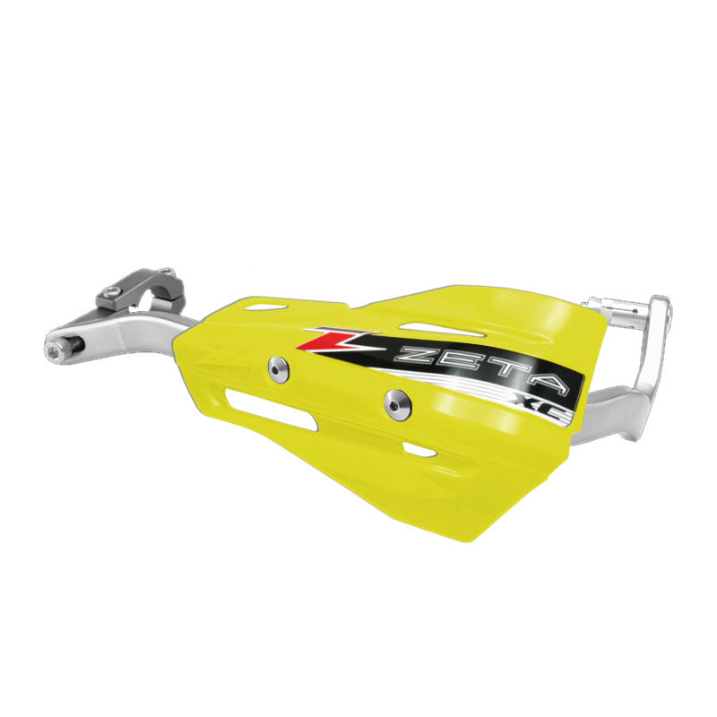 Drop Handguard Handlebar Armor / XC Protector Kit - 7/8" Yellow / Gray - Click Image to Close