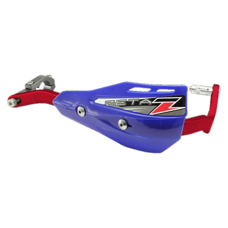 Drop Handguard Handlebar Armor / X2 Protector Kit - 7/8" Blue / Red - Click Image to Close