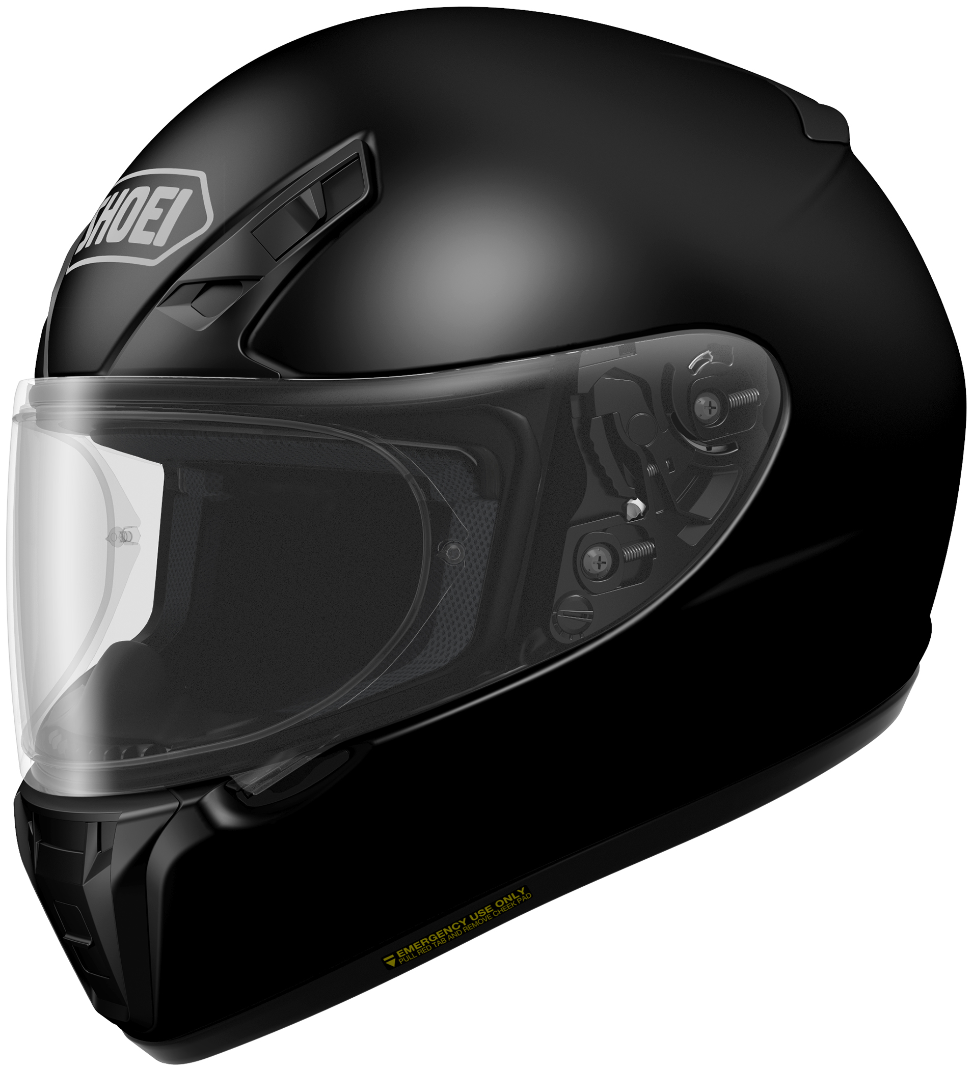 RF-SR Solid Black Full-Face Motorcycle Helmet 2X-Large - Click Image to Close