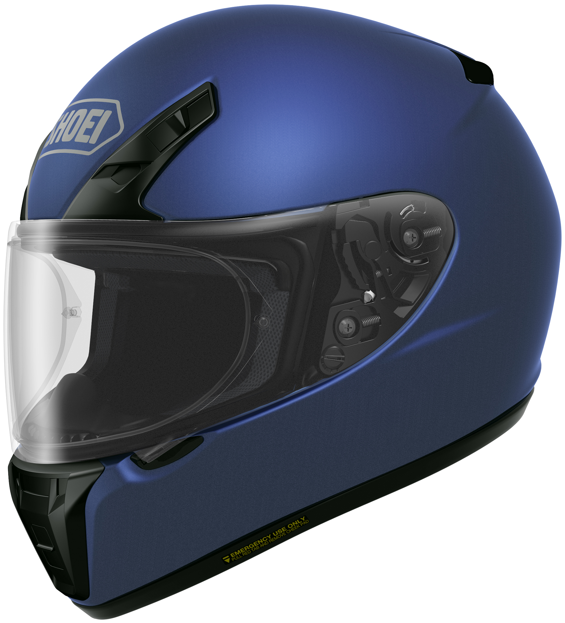 RF-SR Matte Blue Full-Face Motorcycle Helmet 2X-Large - Click Image to Close