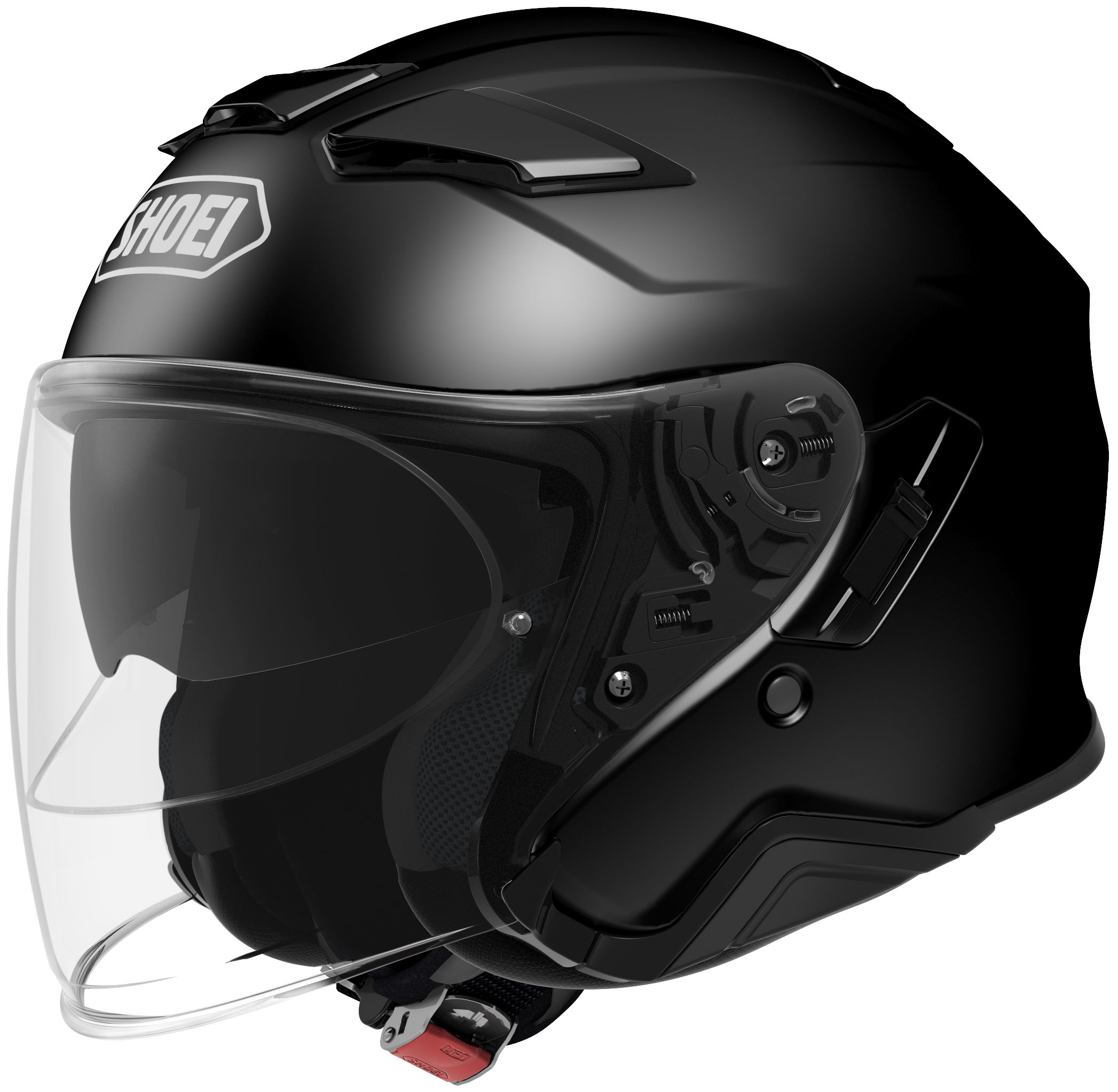 J-Cruise 2 Solid Black 3/4 Open-Face Motorcycle Helmet 2X-Large - Click Image to Close