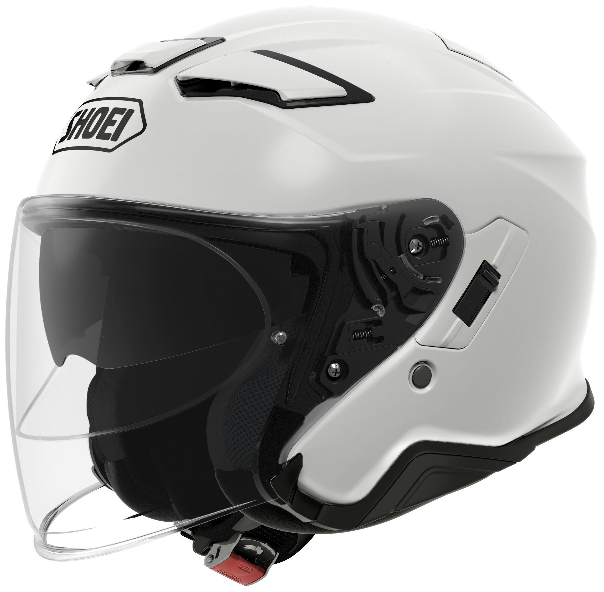 J-Cruise 2 Solid White 3/4 Open-Face Motorcycle Helmet 2X-Large - Click Image to Close