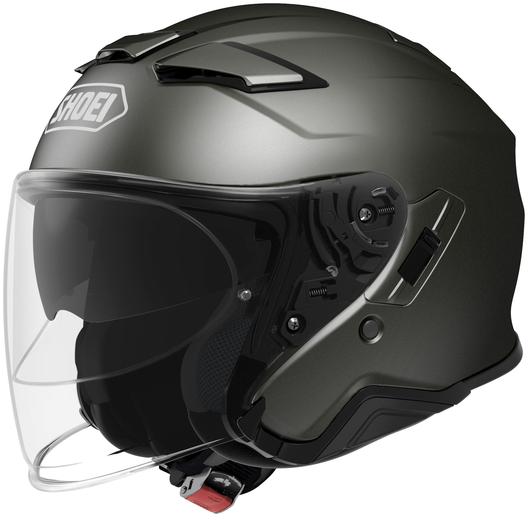 J-Cruise 2 Metallic Anthracite 3/4 Open-Face Motorcycle Helmet Large - Click Image to Close