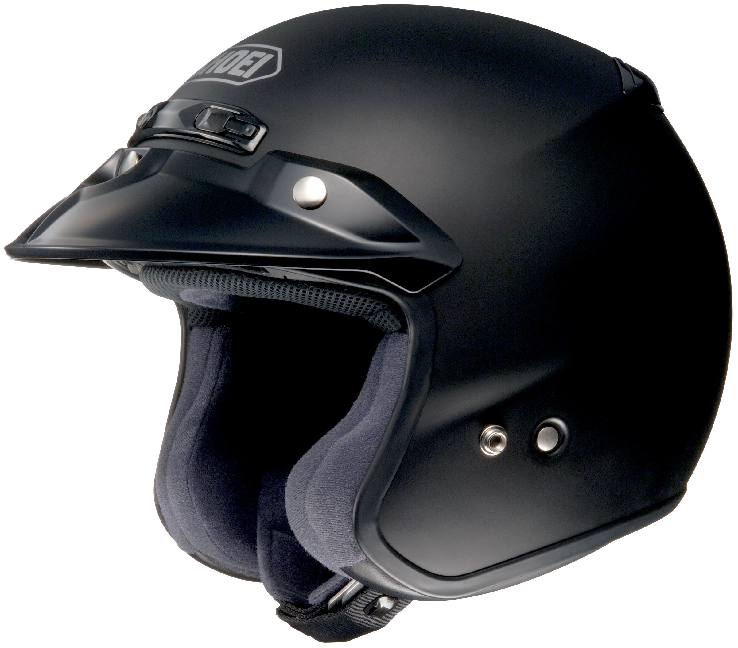 RJ Platinum R Matte Black 3/4 Open-Face Motorcycle Helmet 2X-Large - Click Image to Close