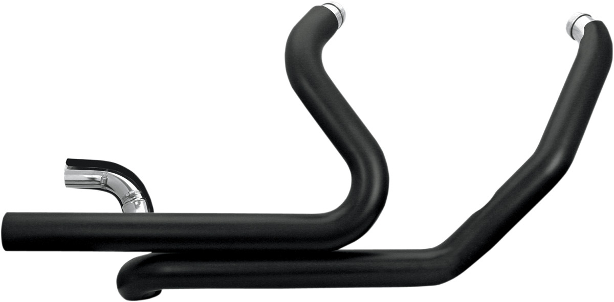 Black Power True Dual Exhaust Headers - For 95-08 Harley Touring - Click Image to Close