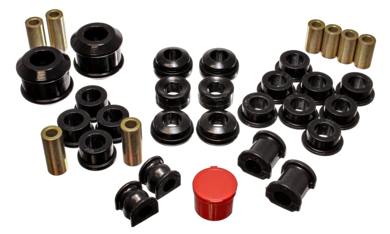 02-04 Acura RSX (includes Type S) Black Hyper-Flex Master Bushing Set - Click Image to Close